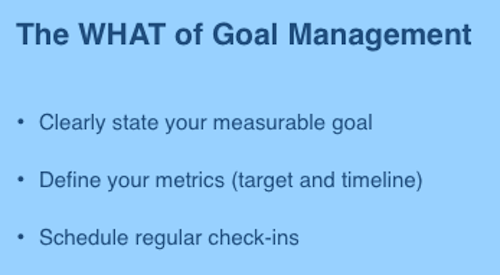The What, When, Why, And How Of Goal Management - All Elements
